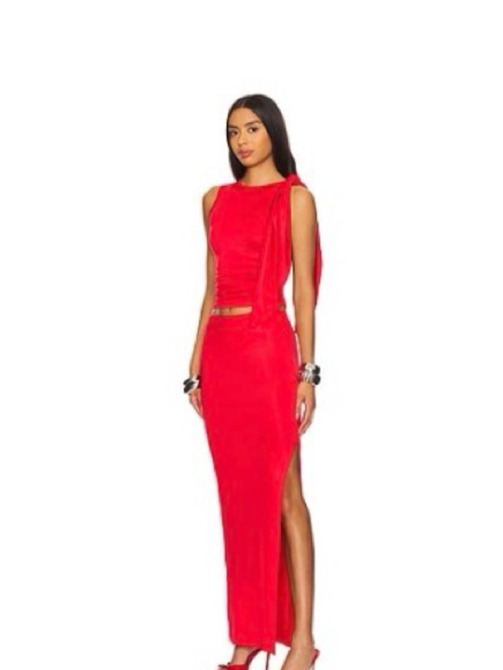 superdown skirt and sleeveless top set